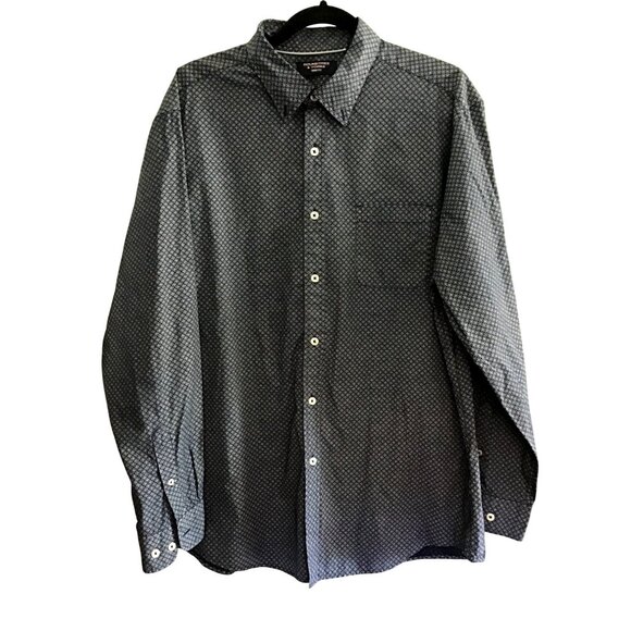 ROUNDTREE & YORKEE TRIM FIT MENSNAVY/WHITE 100% COTTON BUTTON DOWN SHIRT SIZE XL - Picture 1 of 6